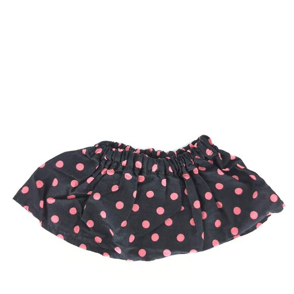 Unbranded Black & Hot Pink Polka Dot Ruffle Mini Pull On Skirt for 18" Dolls GUC - Picture 5 of 9